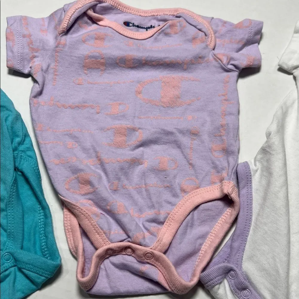 Champion Bundle of 3 one piece bodysuits size 6m